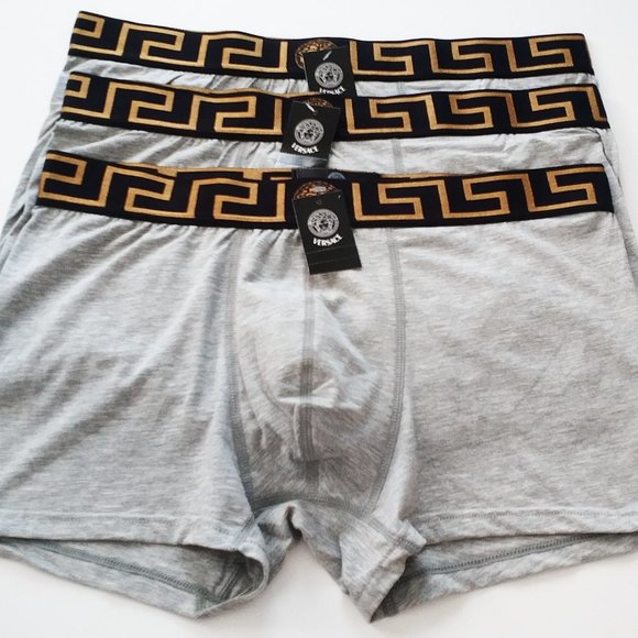 Gray Cotton Men's Boxer Trunks 3pcs new in box
